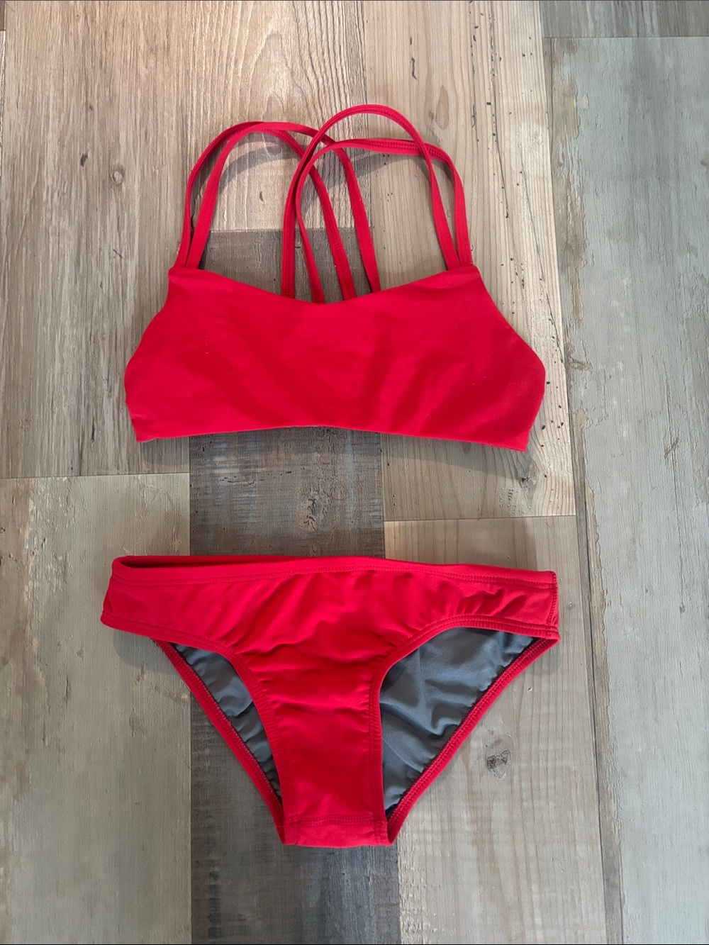 Jolyn Red Strappy Bikini Set - Women Swim